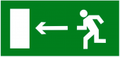 Знак "Направление к выходу налево"