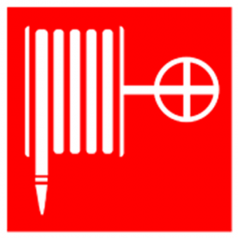 Знак F 02 "Пожарный кран", 200х200 мм, пленка ORACAL